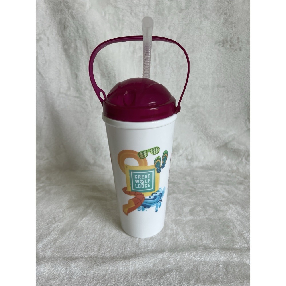 Great Wolf Lodge‎ Souvenir 24oz Cup: Lid, Handle, & Straw Whirley 2023